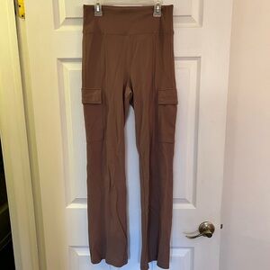 Athleta High-Waisted Straight Pants in Taupe - Athleisure